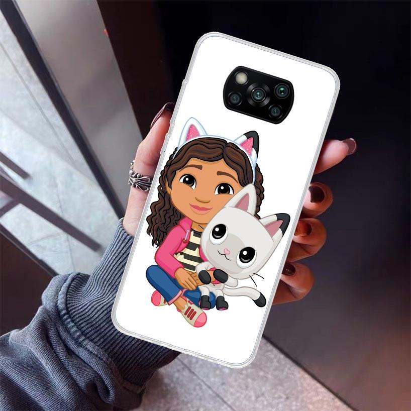 Cartoon Gabbys Dollhouse Phone Case For Xiaomi Poco X7 X6 X5 Pro F7 Ultra Redmi 15C 15 13 13C 12 12C 10 10A 10C 9 9A 9C 9T Shell