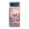 Чехол для телефона Samsung Galaxy Z Flip 6 5 4 Прозрачный для Samsung Z Flip 3 Жесткий ПК Складной корпус Милое Облако Чехлы Сумки