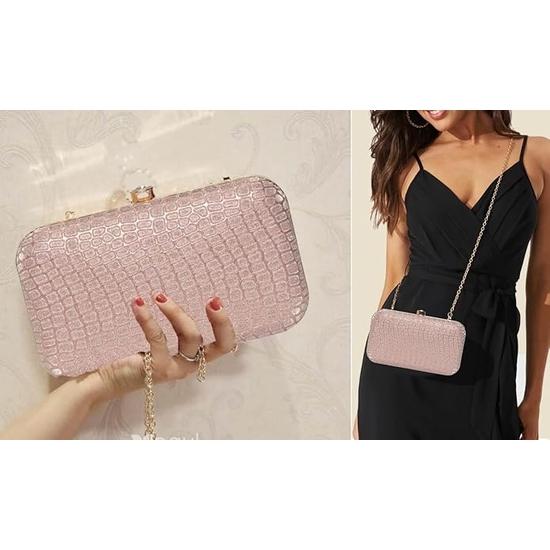 Фактурный клатч ADISA для торжественных мероприятий с золотой цепочкой для женщин и девочек (CL104)