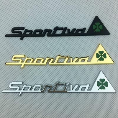 Металлическая наклейка на крыло автомобиля Sportiva Quatrefoil Green Delta для A-lfa Ro//meo 4C 8C 156 166 159 Giulietta Spider GT
