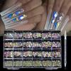 Nail Art 24 Grid Rhinestone Jewelry Set Nail Art Ab Flat-Bottomed Diamond, Nail Special-Shaped Diamond Symphony