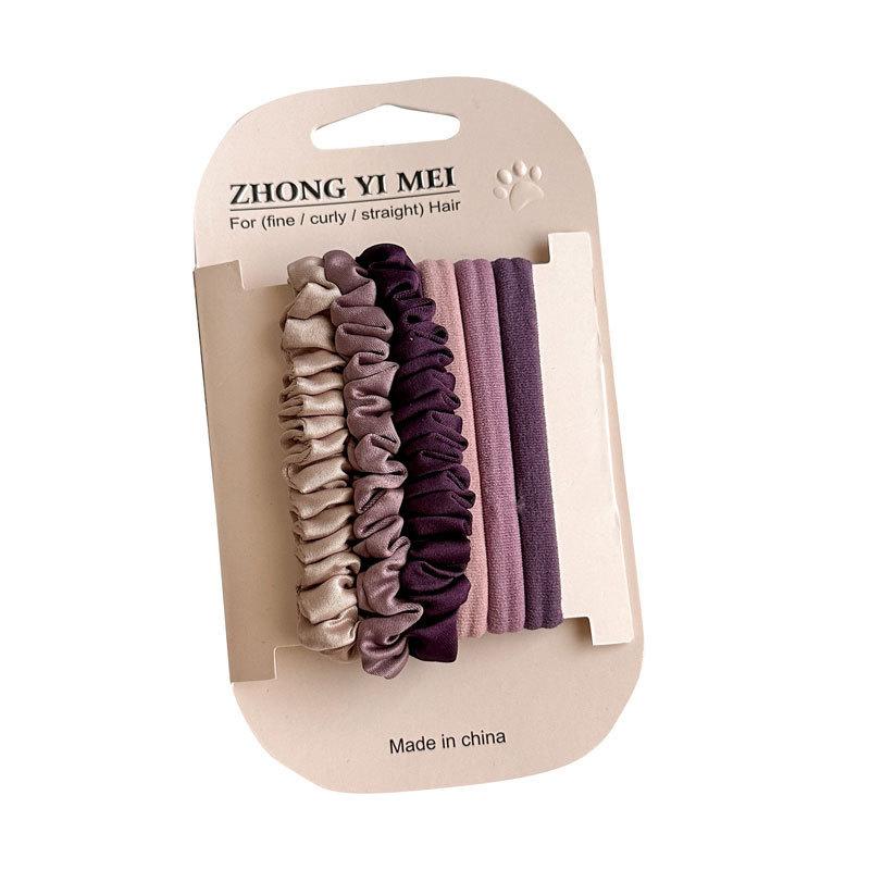 Japanese Korean Style Summer Scrunchies – High Elasticity Slim Hair Ties for Women & Girls, Minimalist Ponytail Bands