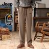 JEEP SPIRIT Men's Winter Chenille Fleece-Lined Straight-Leg Casual Pants