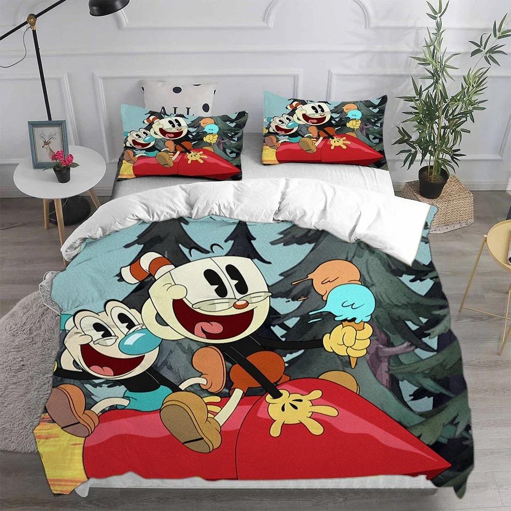 3D Новый Домашний Текстиль Мультяшный Cuphead Комплекты Постельного Белья Одеяло Покрывало Пододеяльник Наволочки Комплекты Детский Взрослый Размер