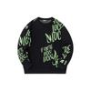 Anta Lucky You Skateboard Letter Print Round Neck Casual Pullover Long Sleeve Knit Sweeper Unisex tops Basic-Black Starry-Green 172348703S-2