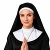 1/3Pcs Victorian Halloween Gothic Costume Nun Collar Gothic Hat White Collar  Costume Party