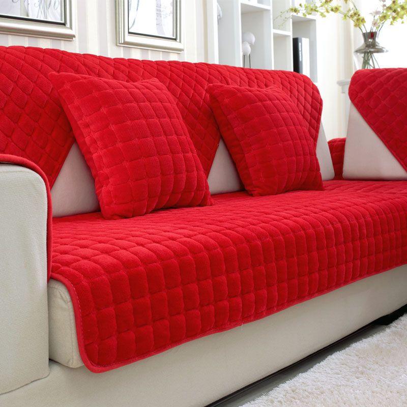 1PC Solid Color Sofa Cushion Suitable for All Seasons, Classic Style Sofa Seat Cover, Pet-friendly Anti-cat Scratch Sofa Protective Cover