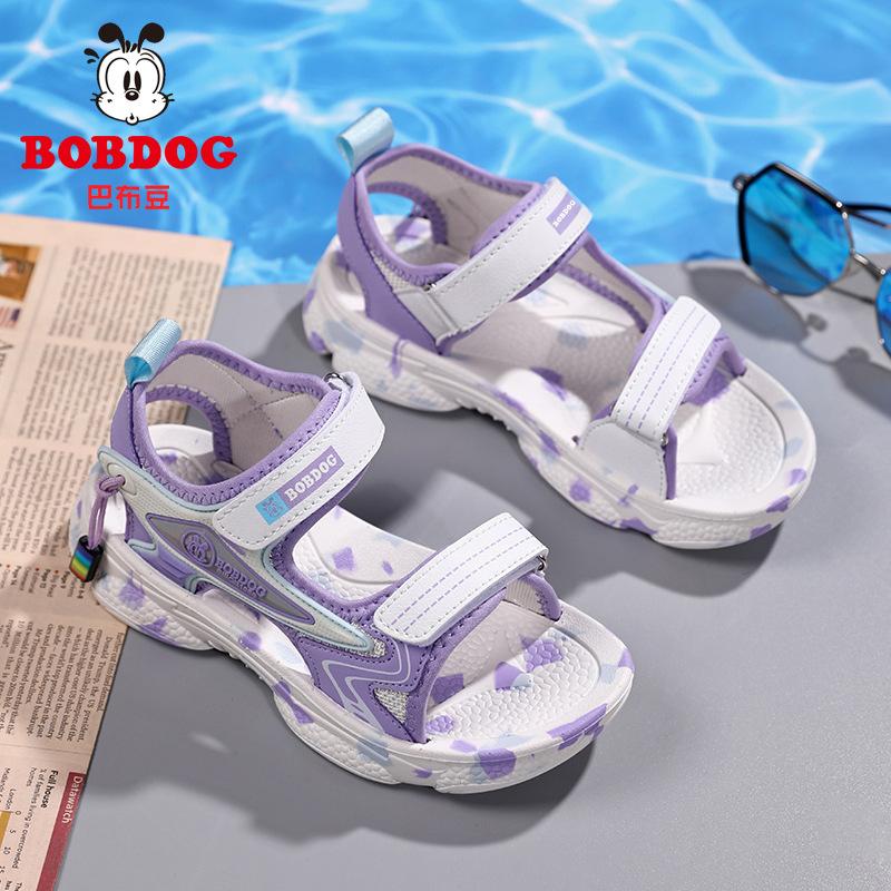 Babudou genuine children's shoes2026New summer collection: open-toe sandals for girls, featuring a non-slip, soft-soled design, perfect for beach