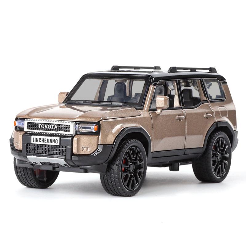 1/32 Toyota 2024 PRADO Land Cruiser Модель автомобиля из сплава Литой металл Внедорожники Модель автомобиля Звук и свет Детская игрушка Подарок