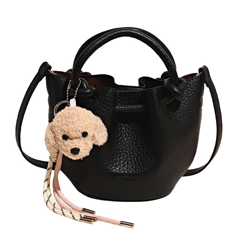2025 New Simple Lychee Pattern Portable Vegetable Basket Bag Exquisite Versatile Fashion Commuter Messenger Mother Bag Women
