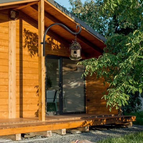 Подвесной кронштейн для растений, многофункциональная, простая установка, прочные металлические корзины, горшок для цветов, кормушка для птиц, вешалка для сада