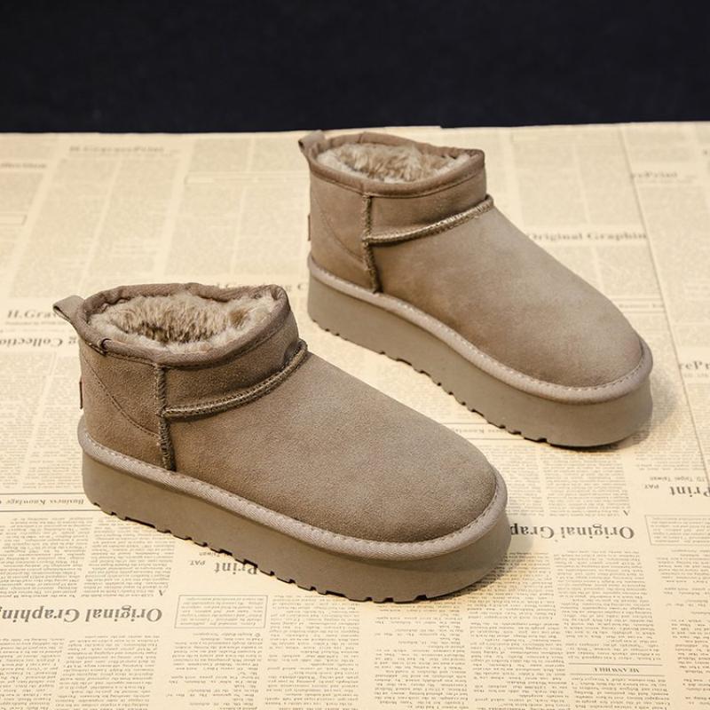 Модные зимние женские короткие плюшевые теплые зимние сапоги повседневная обувь новые замшевые меховые ботинки челси ботильоны на плоской подошве женская обувь на платформе botas