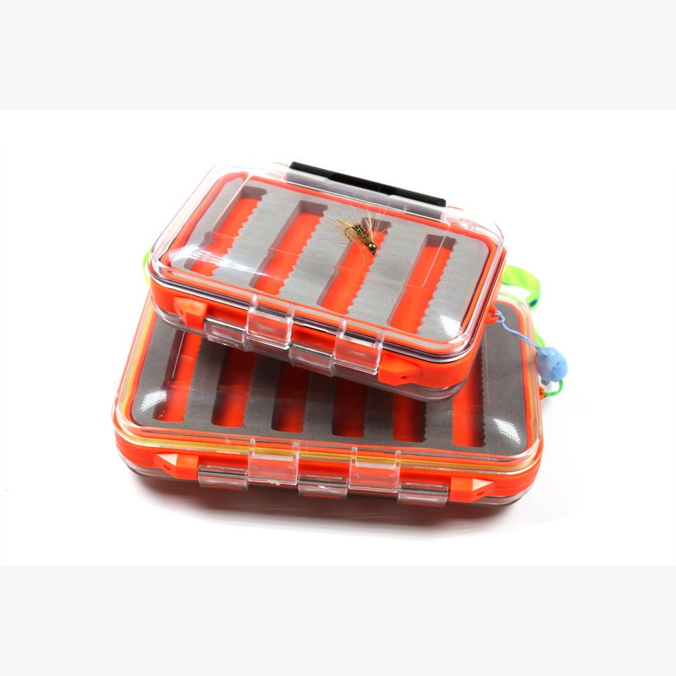 1PCS 2 Layer Fly Fishing Pocket Box Waterproof Case for Nymph Dry Wet Flies Trout Carp Salmon Fishing Fly Box S L