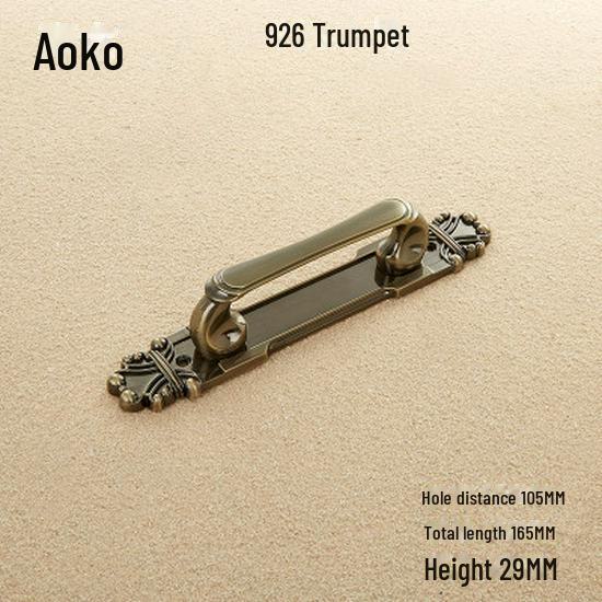 European Antique Copper Double Door Handle - Exposed & Invisible Design