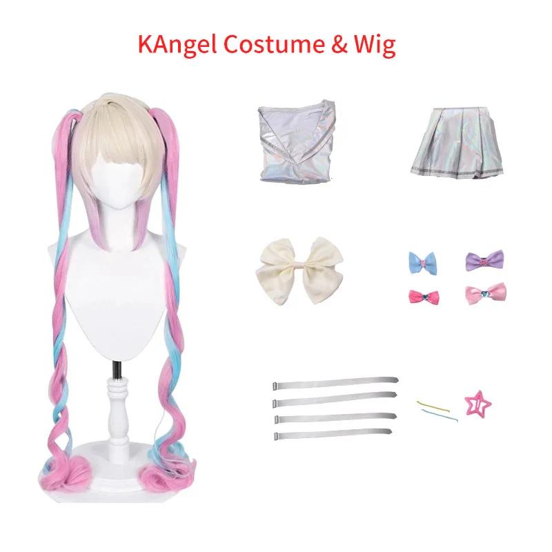 Игра Needy Girl Ame Chan Kangel Косплей Костюм Парик Девушка Косплей Волосы Ролевая Игра Наряды Одежда Комплект Парик