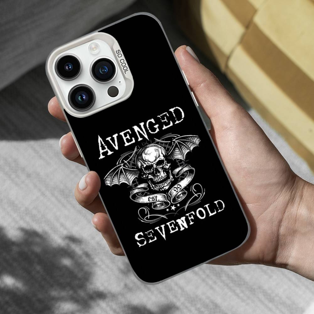 Band A-Avenged S-Sevenfold Phone Case For iPhone 16,15,14,13,12,11,Mini,Pro,SE,MAX White Matte Shockproof Cover