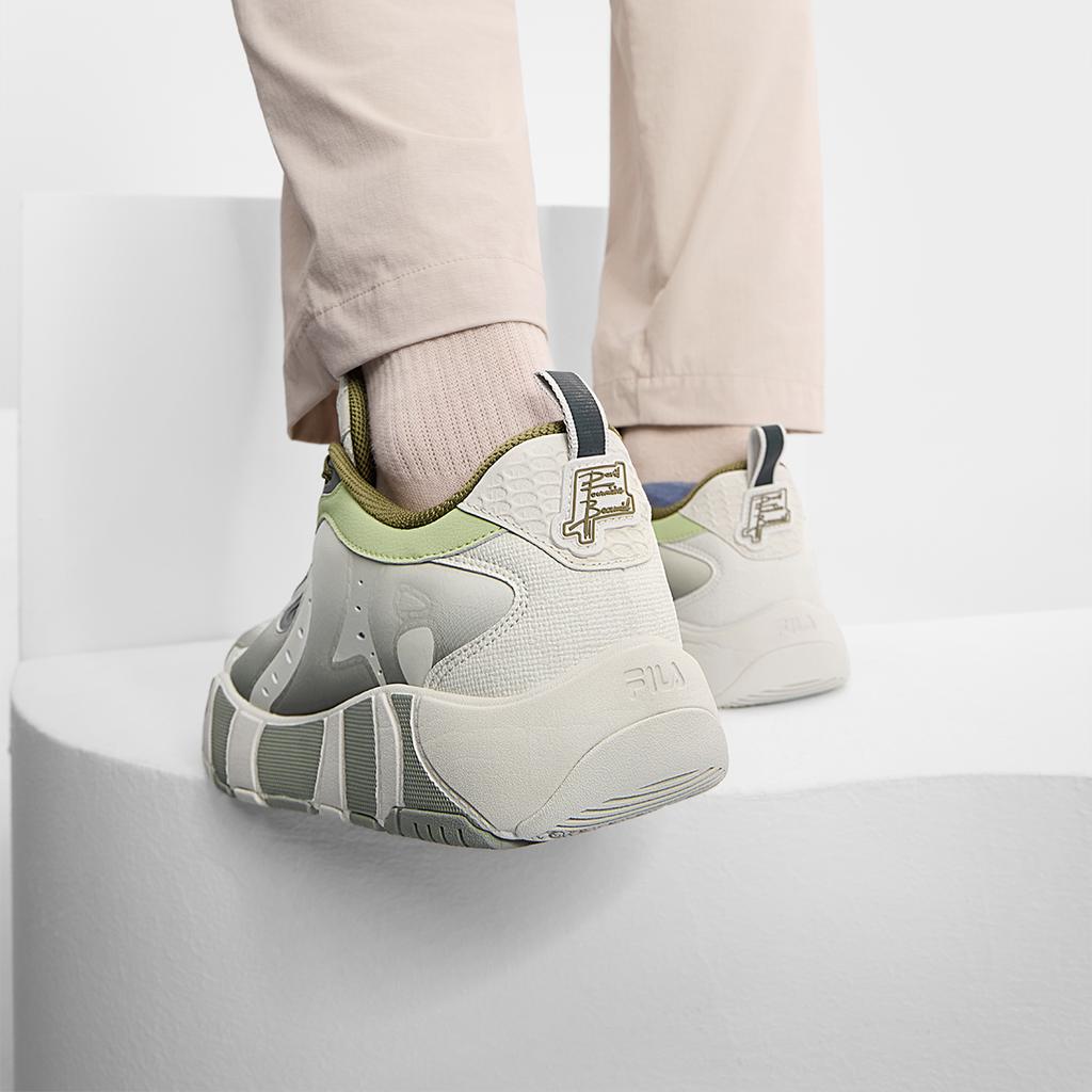 Fila Растопите Авангардную Моду Трендовые Низкие Кеды для Скейтборда Мужские кроссовки Серо-Зеленые F12M431201FMN