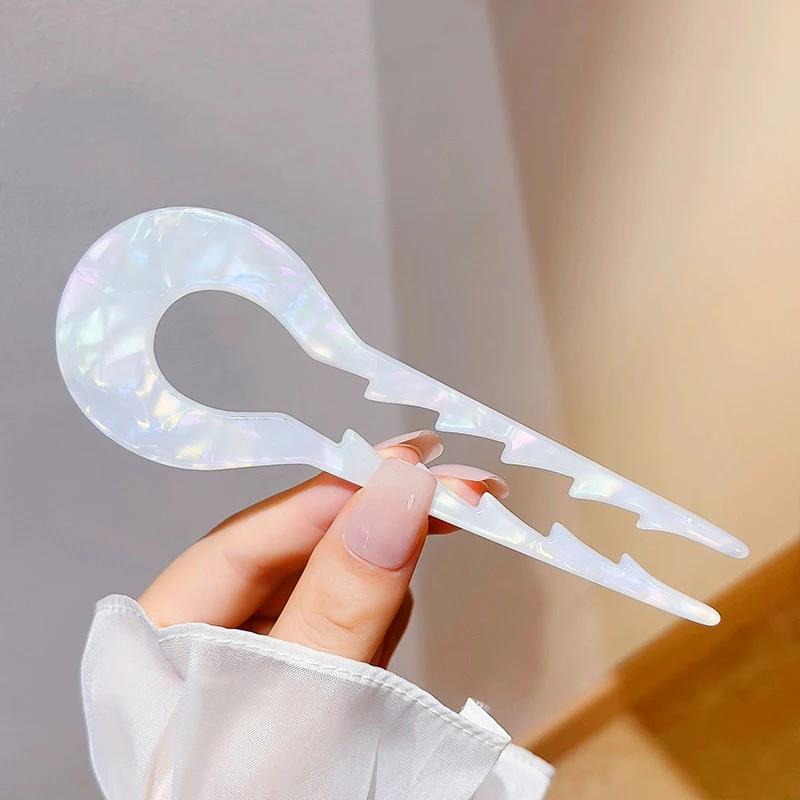 Заколки для волос из ацетатной кислоты, креативные, модные, аксессуары для волос, U-образные, противоскользящие, заколки для пучка, ободки, аксессуары для волос, новые