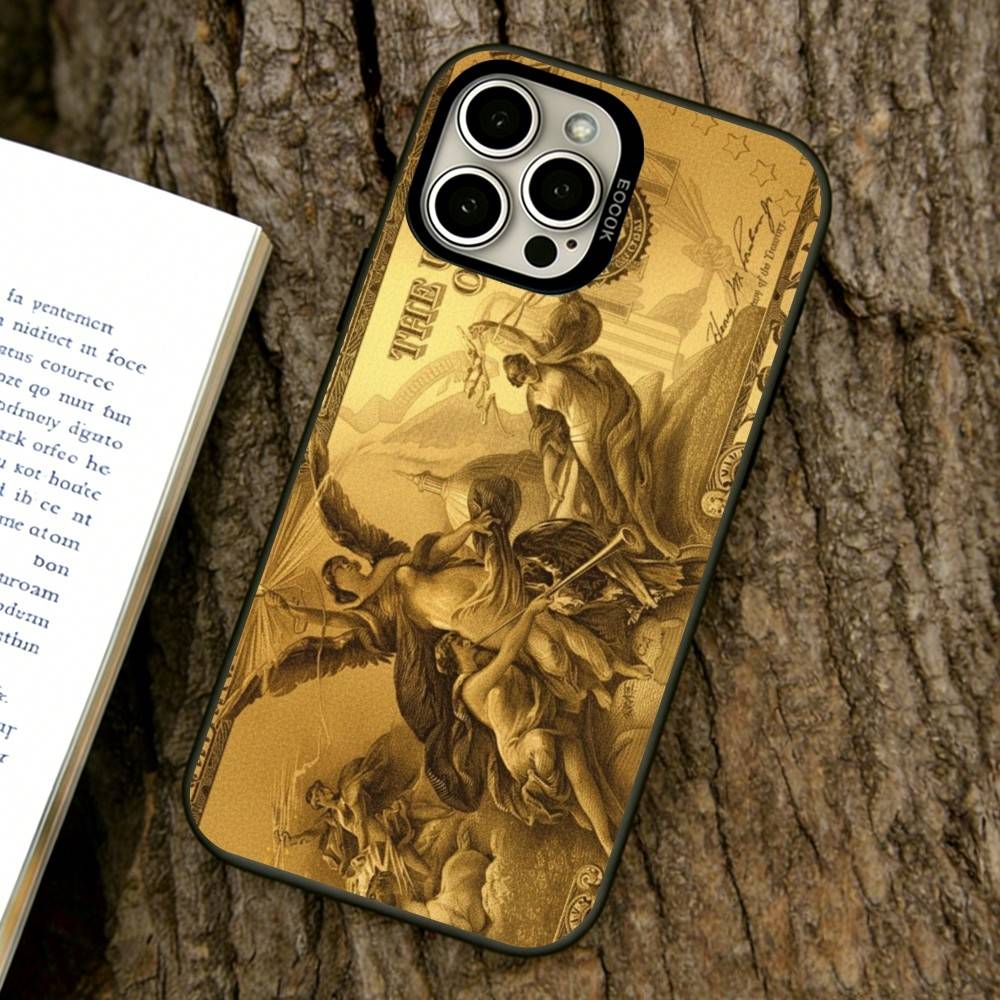 Gold Coins and Cash Phone Case For iPhone 17,16,15,14,13,12,11 Plus,Pro Max,XS,Colorful Silver Black Cover