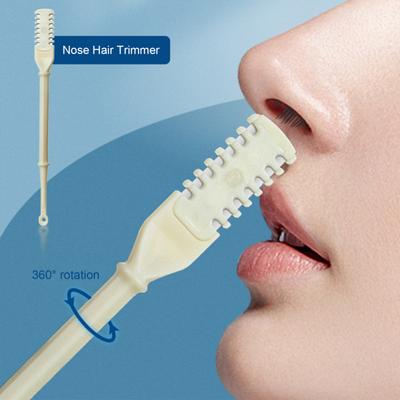 3/12 шт. 2-в-1 триммер для удаления волос в носу, вращающийся на 360 градусов, двухсторонние лезвия, инструмент для удаления волос в носу, ручной инструмент из нержавеющей стали