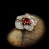 New European and American Colorful Zircon Flower Ring Necklace