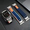 Нейлоновый Ремешок Для Apple Watch Ultra 2/1 49мм 46мм 45мм 44мм Металлический Коннектор Браслет Для iWatch Серии 10 9 8 7 6 5 4 se Мужской Ремешок