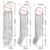 Удлиняющий презерватив пенис многоразовое пенисное кольцо инструмент эякуляция мужской продукт для взрослых секс-игрушка кристально чистый презерватив для пары увеличение