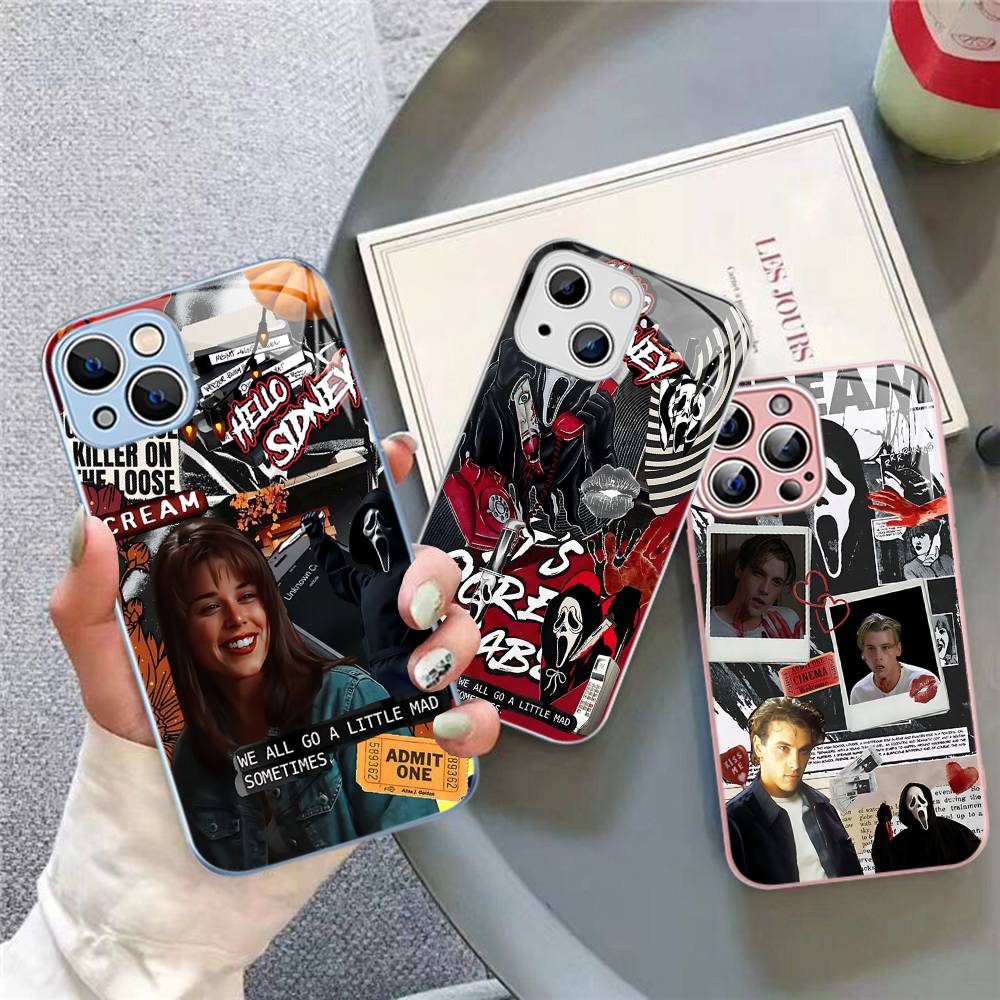 Защитное стекло 'Ужас Крик Мертвый' для iPhone 14 13 12 11 Pro Mini XS MAX 14Plus X XS XR Чехол