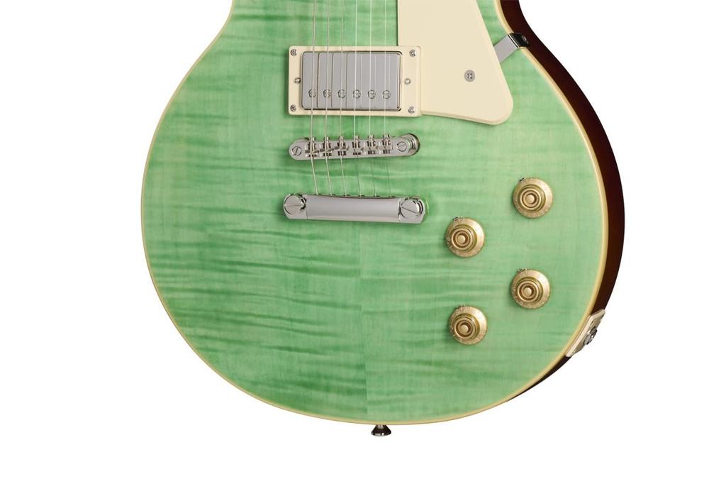 От Gibson Les Paul Standard 50s Figured Seafoam Green Epiphone Les Paul Epiphone/Inspired