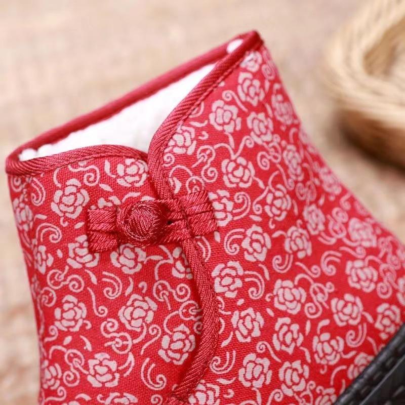 Winter Shoes: Women's Fleece and Thickened Warm Cotton Boots, Women's Soft-soled Cotton Shoes
