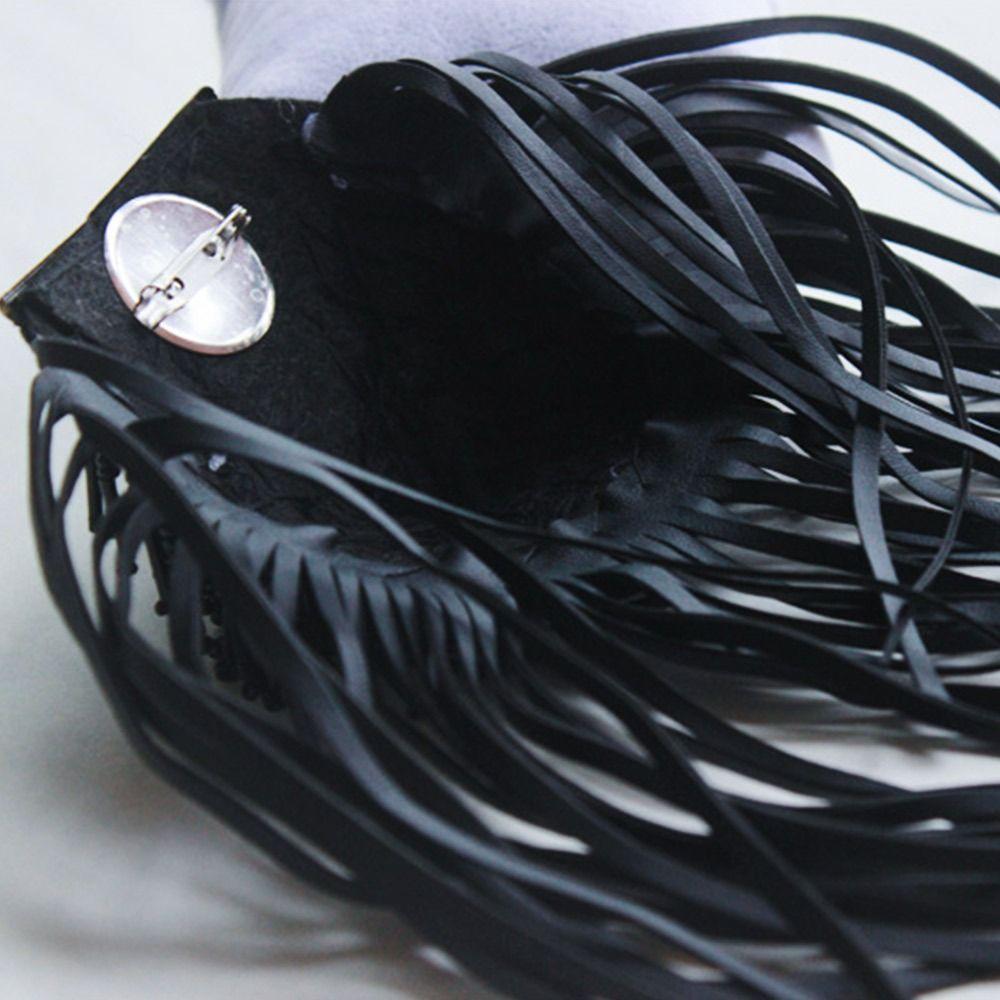 Бисером для эполета блейзера Кожаная бахрома Кисточка Держатель Эполет Шипы Брошь Наплечные броши Женские Мужские Аксессуар для костюма