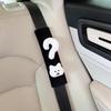Cute Fluffy Cartoon Cat Car Seat Belt Cover Soft Padded Plush Shoulder Protector No Rubbing for Drivers