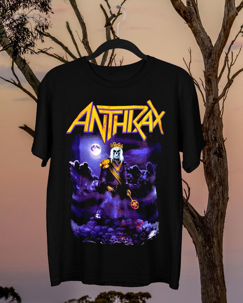 Коллекция Anthrax Хлопок Подарок для Семьи Черный Все Размеры Унисекс Футболка Унисекс Футболка