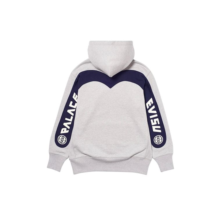 Palace Толстовка с логотипом совместного бренда X Evisu, топы унисекс, серая PAL-SS20-003