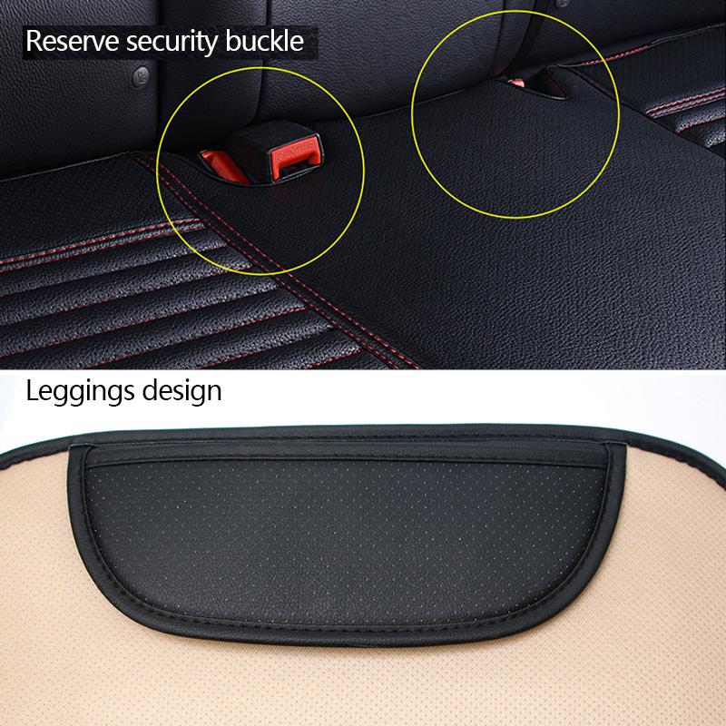 SEAMETAL Leather Front Car Seat Cover Cushion Non Slide Breathable Auto Protector Mat Pad Four Seasons Universal For Car Suv Van