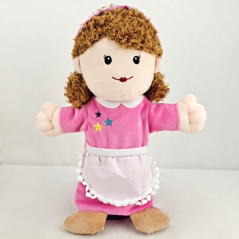 Profession Puppet Cartoon Professional Series Plush Toy Job Doctor Teacher Worker Famer Police Cosplay Kindgarten Role Play Gift