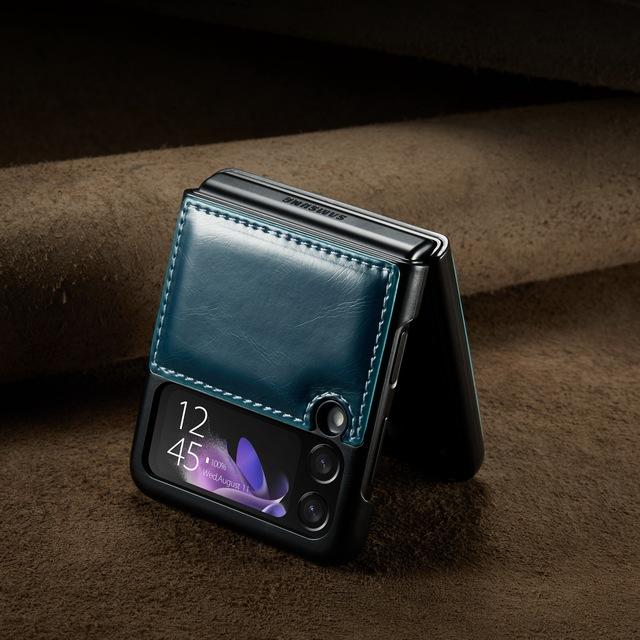 Кожаный чехол с защитой от отпечатков пальцев для Samsung Galaxy Z Flip 3 Flip4 Flip 4 5g Flip3 модный защитный чехол для мобильного телефона