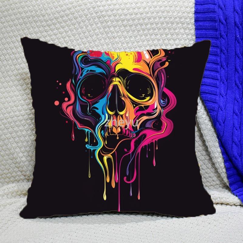 Наволочка для украшения вечеринки на Хэллоуин, наволочка с изображением замка-призрака из тыквы, подходит для украшения дома, гостиной, дивана, комнаты