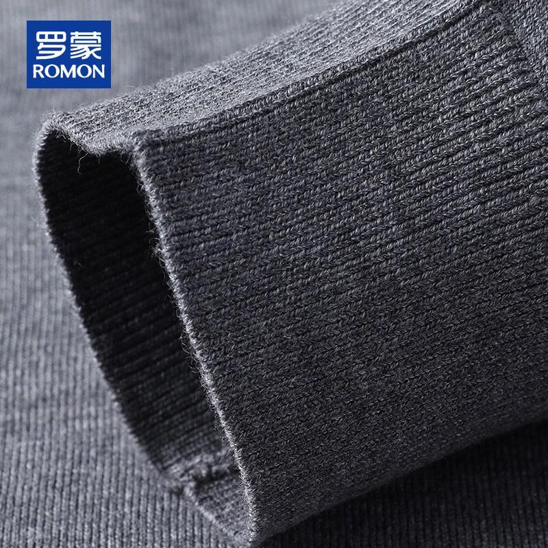 ROMON Мужской однотонный вязаный свитер с высоким воротником