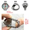 Trendy Unisex New Retro Hip-hop Women's Ring With Round Steel Dial Punk Style Elastic Quartz Ring Women's And Girls' Ring Watch