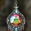 Chakra Sun Catcher Handcrafted Faux Crystal Suncatcher Zen-Inspired Prism Hanging Decoration for Home Window Yoga Practitioners
