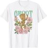 Marvel Guardians of the Galaxy Little Groot Flower Tshirt for both Unisex and Women  Retro floral pattern casual top