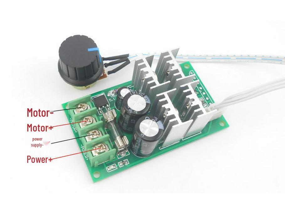 PWM DC Motor Speed Controller: 6V-60V, PLC & Microcontroller Support, 0-5V Analog Input