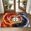 Bayer Leverkusen Football Design Crystal Velvet Rug Soft Decorative Mat for Bedroom Entrance