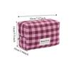 Large Capacity Makeup Pouch Lattice Travel Wash Bag Simple Plaid Cosmetic Bag  Women/men