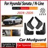 4 шт. Автомобильные брызговики для Hyundai Sonata N Line DN8 2024 2025 2026 Автомобильные крылья Антифриз Брызговики от грязи Брызговики Автоаксессуары