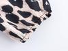 2025 Spring Women's European & American Style Print Stand-Up Collar Waist-Hugging Dress
