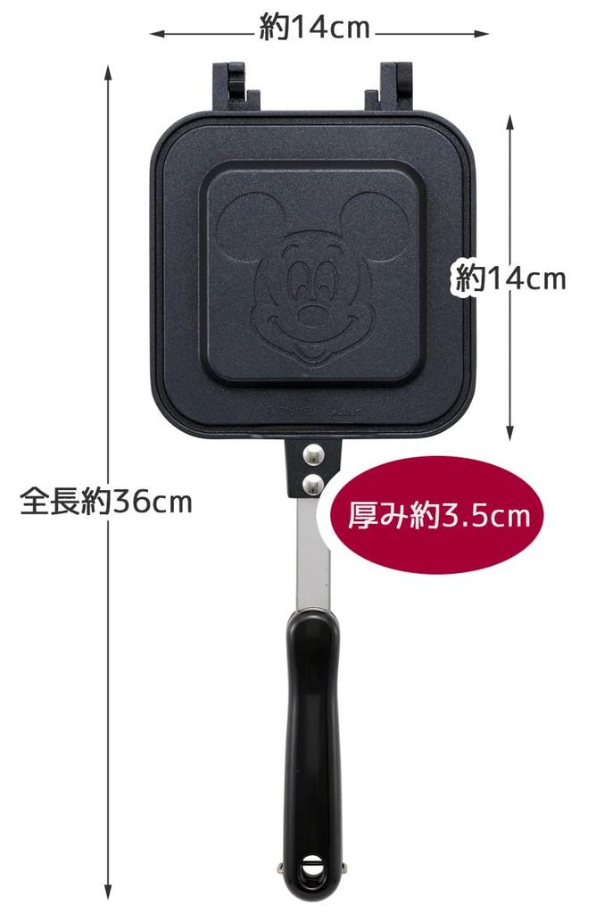 Skater Hot Sand Maker Милый запеченный алюминиевый прямой огонь Disney Mickey Mouse Легко чистить ALHOS1-A