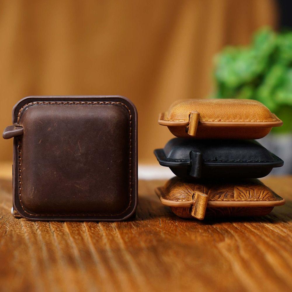 Soft Genuine Leather Roll Tape Measure Handmade Portable Pull Ruler Retractable Vintage Sewing Tools Women