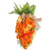 Roses Carrot Wreath Easter Decorations Artificial Flowers Wreath Orange Carrot Swag Easter Door Decoration Spring Decor for Door Window